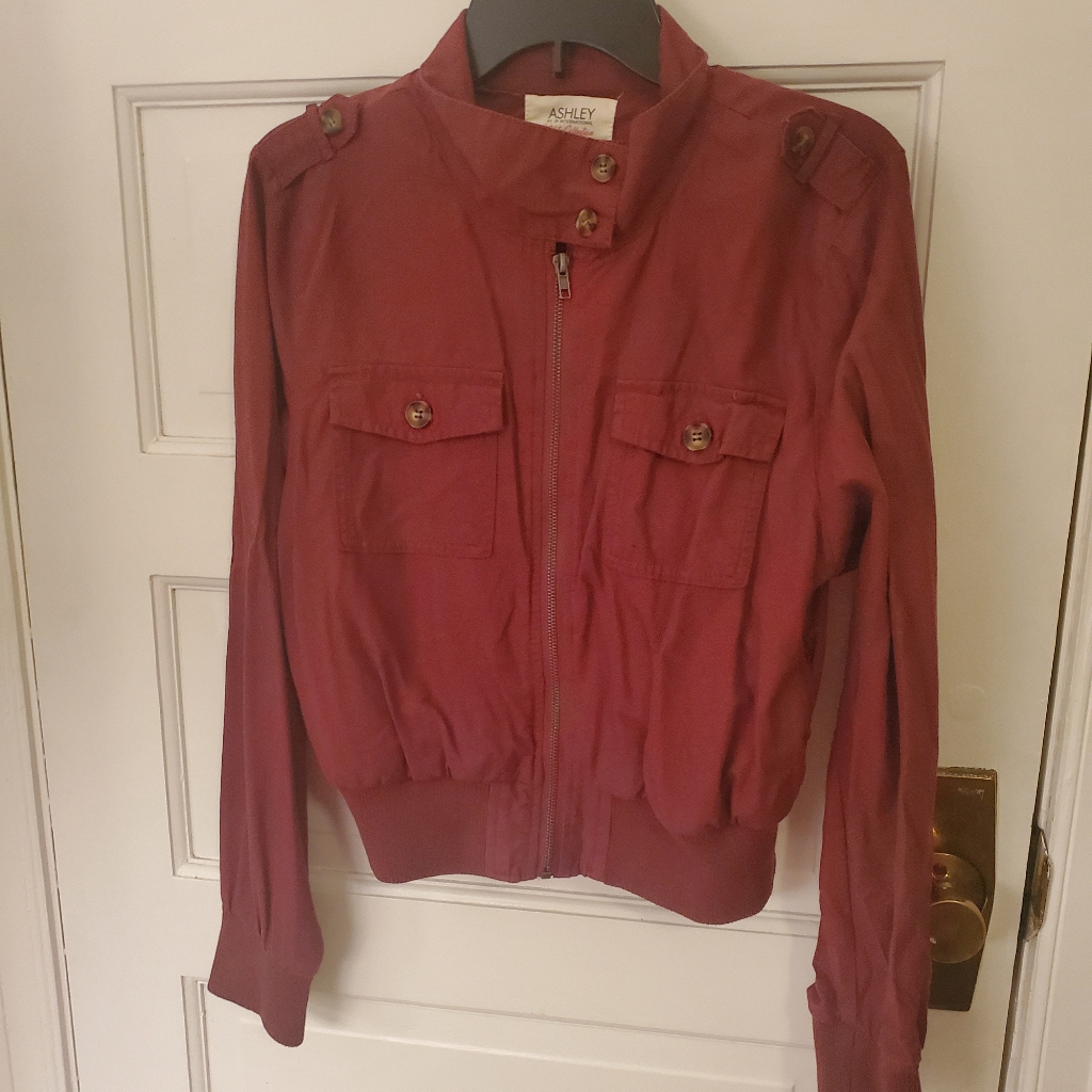 Brick Red Ashley Brand Size Large Light Layer Jacket
